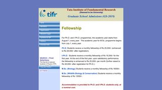 
                            10. GS2019 :: Scholarship - TIFR - Tata Institute of Fundamental Research