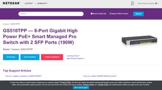 
                            13. GS510TPP | Product | Support | NETGEAR