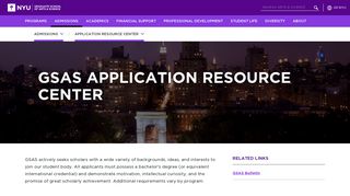 
                            4. GSAS Application Resource Center - NYU GSAS