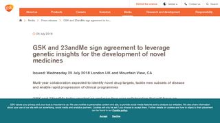 
                            9. GSK and 23andMe sign agreement to leverage genetic insights for the ...