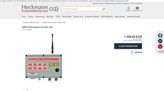 
                            9. GSM Telefunkalarm AL5SL- Set, EUR 1.399,00 --> Heckmann ...
