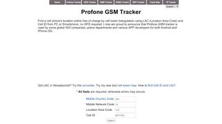 
                            6. GSM Tracker - CellPhoneTrackers.org