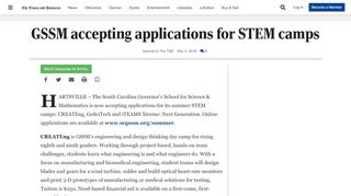 
                            10. GSSM accepting applications for STEM camps | Orangeburgers ...