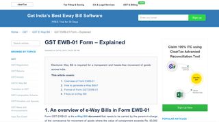 
                            5. GST E Way Bill - Generate Form EWB 01 Online - Format, FAQs