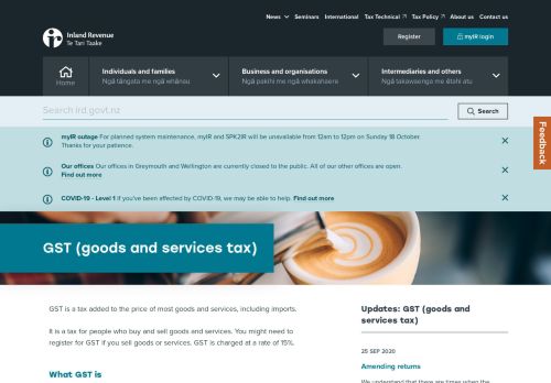 
                            1. GST (Goods and services tax) - IRD