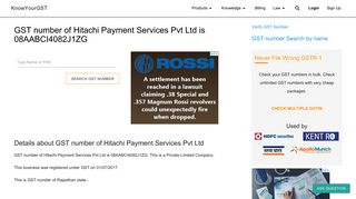 
                            9. GST number of Hitachi Payment Services Pvt Ltd is ... - KnowYourGST