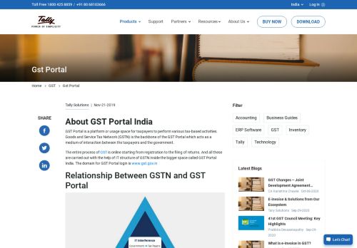 
                            4. GST Portal: Available Services at GST Portal India | Tally Solutions