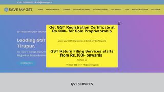 
                            9. GST Registration in Tirupur Rs.500only | GST Return Filing in Tirupur