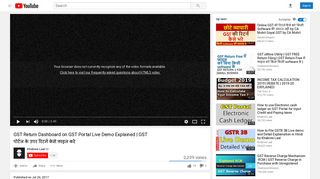 
                            4. GST Return Dashboard on GST Portal Live Demo Explained | GST ...