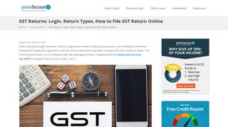 
                            5. GST Returns: Login, Return Types, How to File GST Return Online