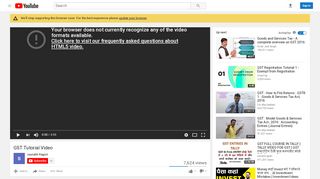 
                            8. GST Tutorial Video - YouTube