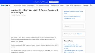 
                            9. gst.gov.in - Sign Up, Login & Forget Password with Images - AlertTax.in
