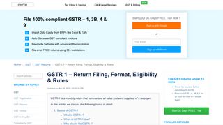 
                            2. GSTR 1 for Sales - How to file GSTR1 for Outward Supplies - ClearTax