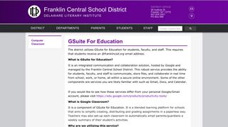 
                            8. GSuite For Education - Franklin Central School