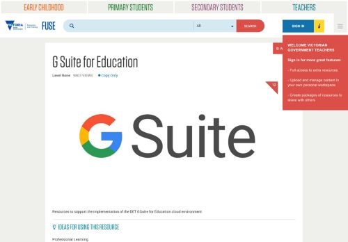 
                            12. GSuite (Google Apps for Education) - FUSE - Department of Education ...