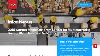 
                            7. GT Nexus | Supply Chain Network | Infor