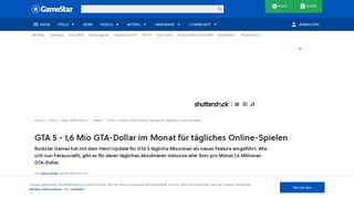 
                            12. GTA 5 - 1,6 Mio GTA-Dollar im Monat für tägliches Online-Spielen ...