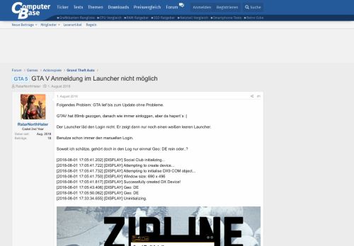 
                            5. GTA 5 - GTA V Anmeldung im Launcher nicht möglich | ComputerBase Forum