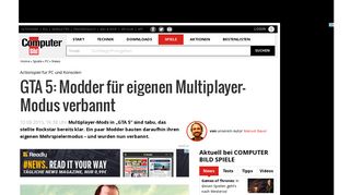 
                            8. GTA 5: Multiplayer-Modder verbannt - COMPUTER BILD SPIELE