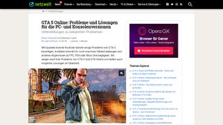 
                            8. GTA 5 Online: Probleme und Lösungen für die PC - Netzwelt