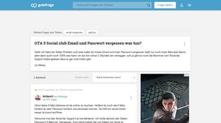 
                            2. GTA 5 Social club Email und Passwort vergessen was tun? (email ...