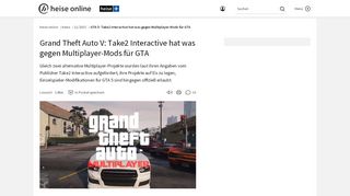 
                            8. GTA 5: Take2 Interactive hat was gegen Multiplayer-Mods für GTA ...