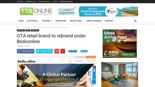 
                            11. GTA retail brand to rebrand under Bedsonline - TTG MENA