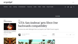 
                            13. 'GTA: San Andreas' gets Xbox One backwards compatibility - Engadget