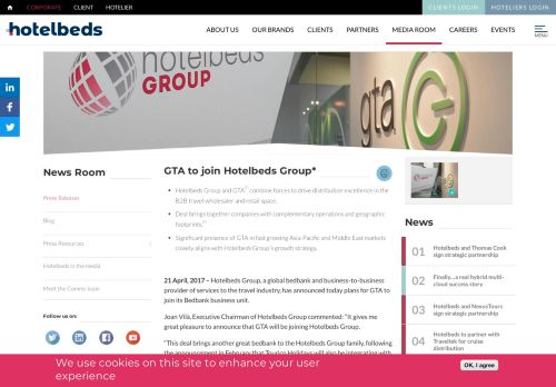 
                            11. GTA to join Hotelbeds Group* | Hotelbeds