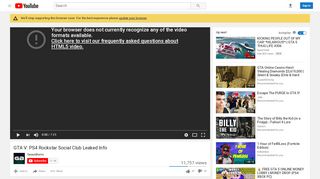 
                            8. GTA V: PS4 Rockstar Social Club Leaked Info - YouTube