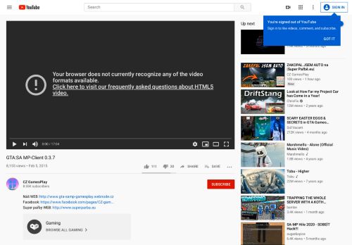
                            13. GTA:SA MP-Client 0.3.7 - YouTube