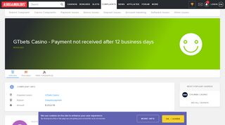 
                            10. GTbets Casino - Payment not received after 12 business days ...