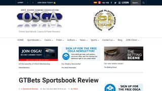 
                            13. GTBets Sportsbook Review - OSGA.com