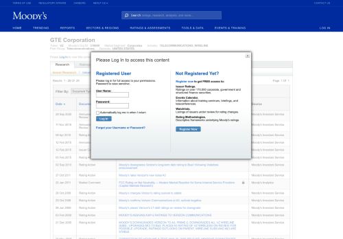 
                            9. GTE Corporation Credit Rating - Moody's