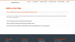 
                            11. G.Tech Pte Ltd - HDB Car Park FAQs