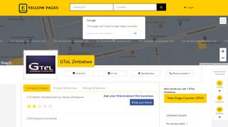 
                            11. GTeL Zimbabwe - Zimbabwe Yellow Pages
