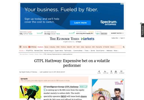 
                            6. gtpl hathway: GTPL Hathway: Expensive bet on a volatile performer ...