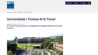
                            6. GTravel.no - Universitetet i Tromsø til G Travel