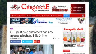 
                            11. GTT post-paid customers can now access telephone bills Online ...