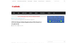 
                            6. GTU CCC Exam Online Registration 2018 Result at ccc.gtu.ac.in