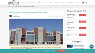 
                            8. GTU Students Leverage Start-up MOOC Course | CollegeDekho