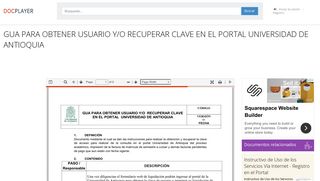 
                            12. GUA PARA OBTENER USUARIO Y/O RECUPERAR CLAVE EN EL ...