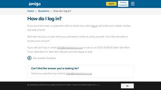 
                            3. Guarantor Loans Explained: How Do I Log In? | Amigo Loans