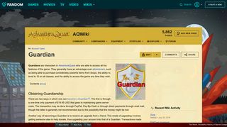 
                            6. Guardian | AdventureQuest Wiki | FANDOM powered by Wikia