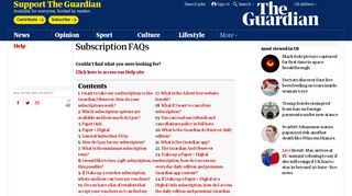 
                            5. Guardian and Observer subscription FAQs | Help | The ...
