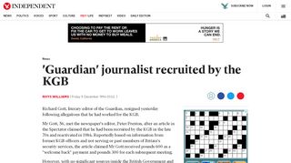 
                            7. 'Guardian' journalist recruited by the KGB | The Independent