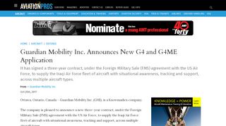 
                            5. Guardian Mobility Inc. announces new G4 and G4ME application