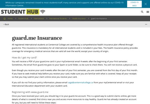 
                            13. guard.me Insurance | Health Insurance - Centennial College