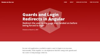 
                            12. Guards and Login Redirects in Angular - Gnome on the run