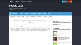
                            12. GUDANG>>Cara Cepat Masuk/Login Akun LINE Tanpa PIN Tanpa ...